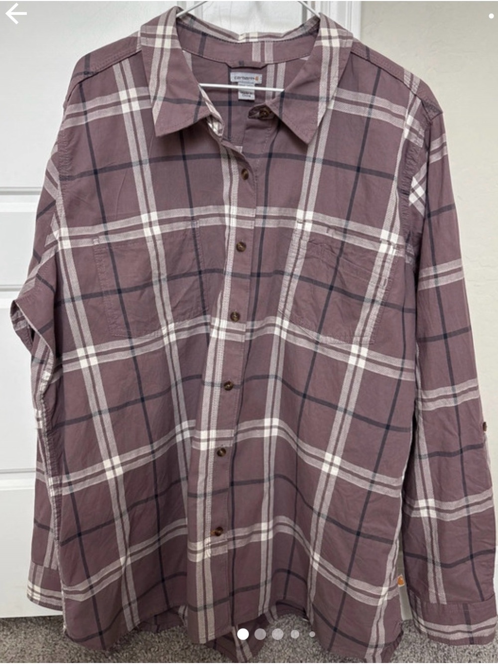 Carhartt Women's Fairview Plaid Long Sleeve Button Down Shirt - Size XXL (20)